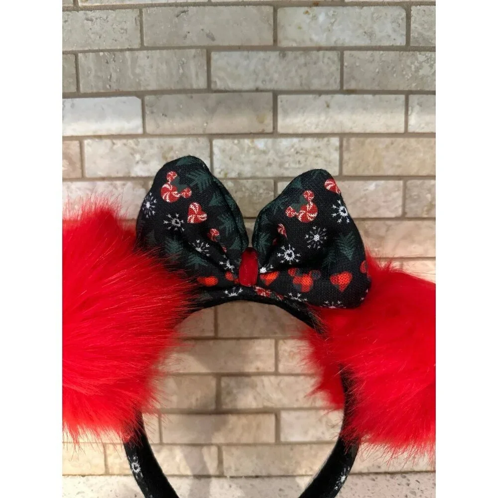 Disney Parks Christmas Minnie Mouse‎ Ear Headband Holiday Sweater